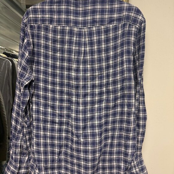 Brunello Cucinelli Men’s Blue Check Basic Fit Shirt Made in Italy - Picture 2 of 3